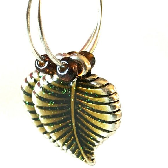 Leaf Earrings Fall Thanksgiving Autumn Tree Leaves Halloween Harvest Plated - Picture 3 of 9